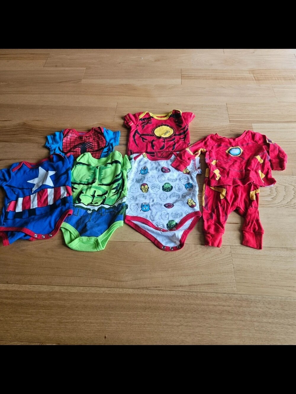 Kids Superhero Costume Bodysuit Set - Red, Blue, Green